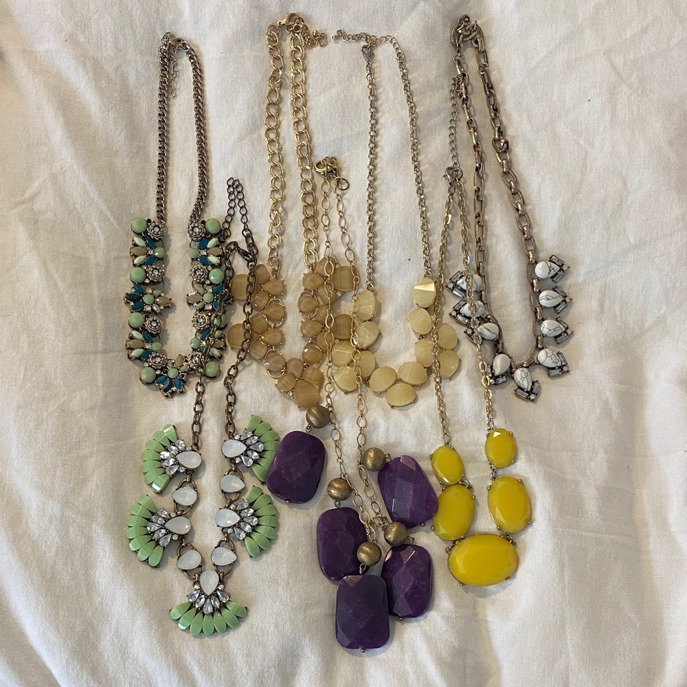 Elegant Multi-Color Statement Necklace Set